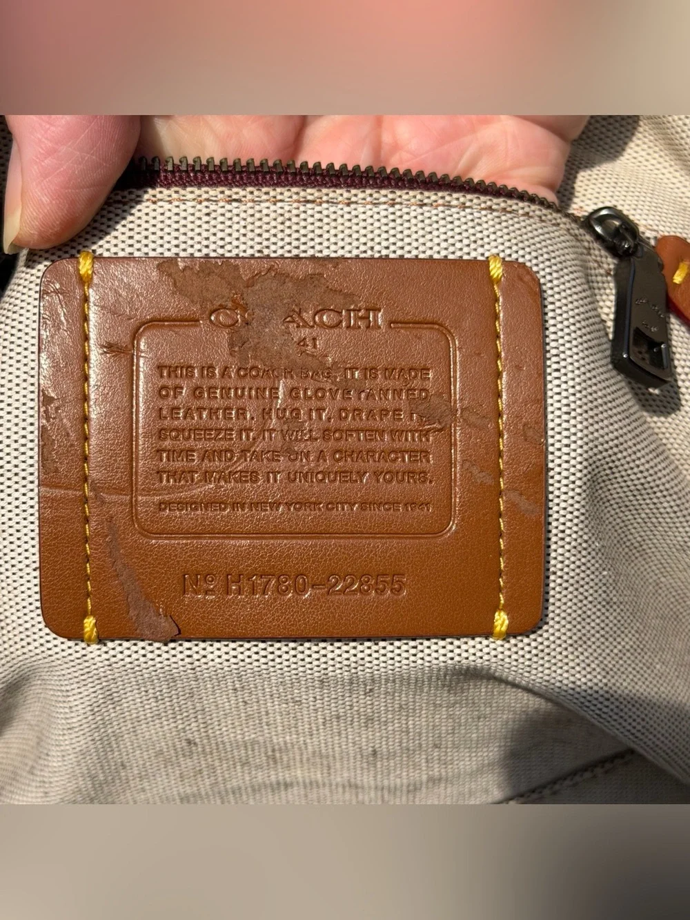 Coach Dakotah Satchel 22 With Linked Tea Rose 22855